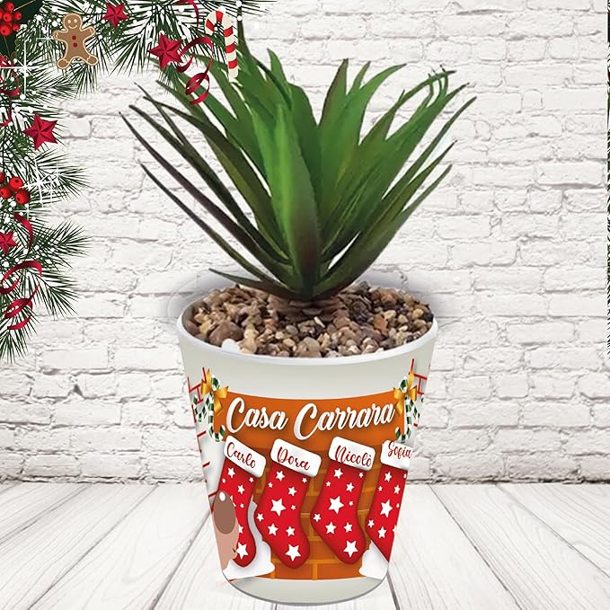 vasetto ceramica ''CALZE CON NOMI''