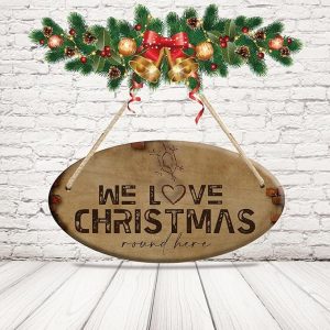 love christmas neve ovale