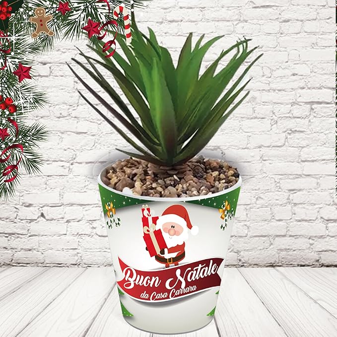 vasetto ceramica ''Babbo Regalo''