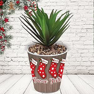 vasetto ceramica ''CALZE APPESE CON NOMI''