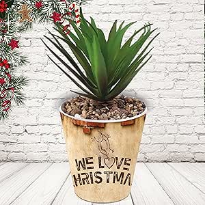 vasetto ceramica ''Love Christmas Neve''