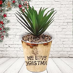 vasetto ceramica ''love christmas alberello''