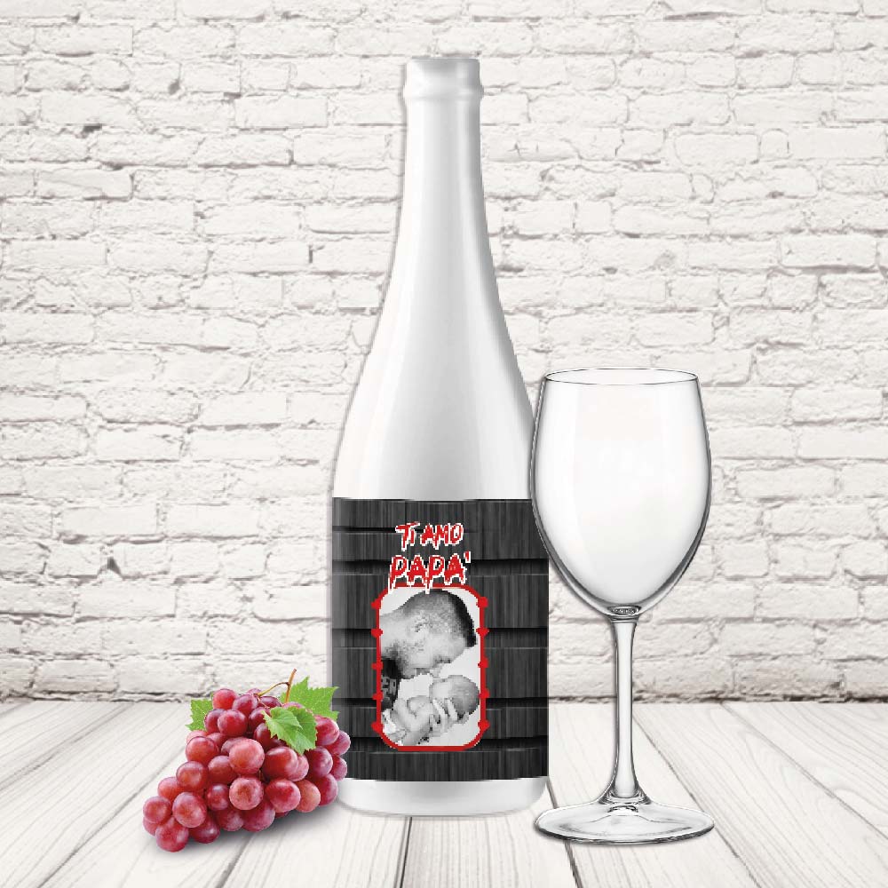 BOTTIGLIA PAPA ''DAD FOTO ROSSA''
