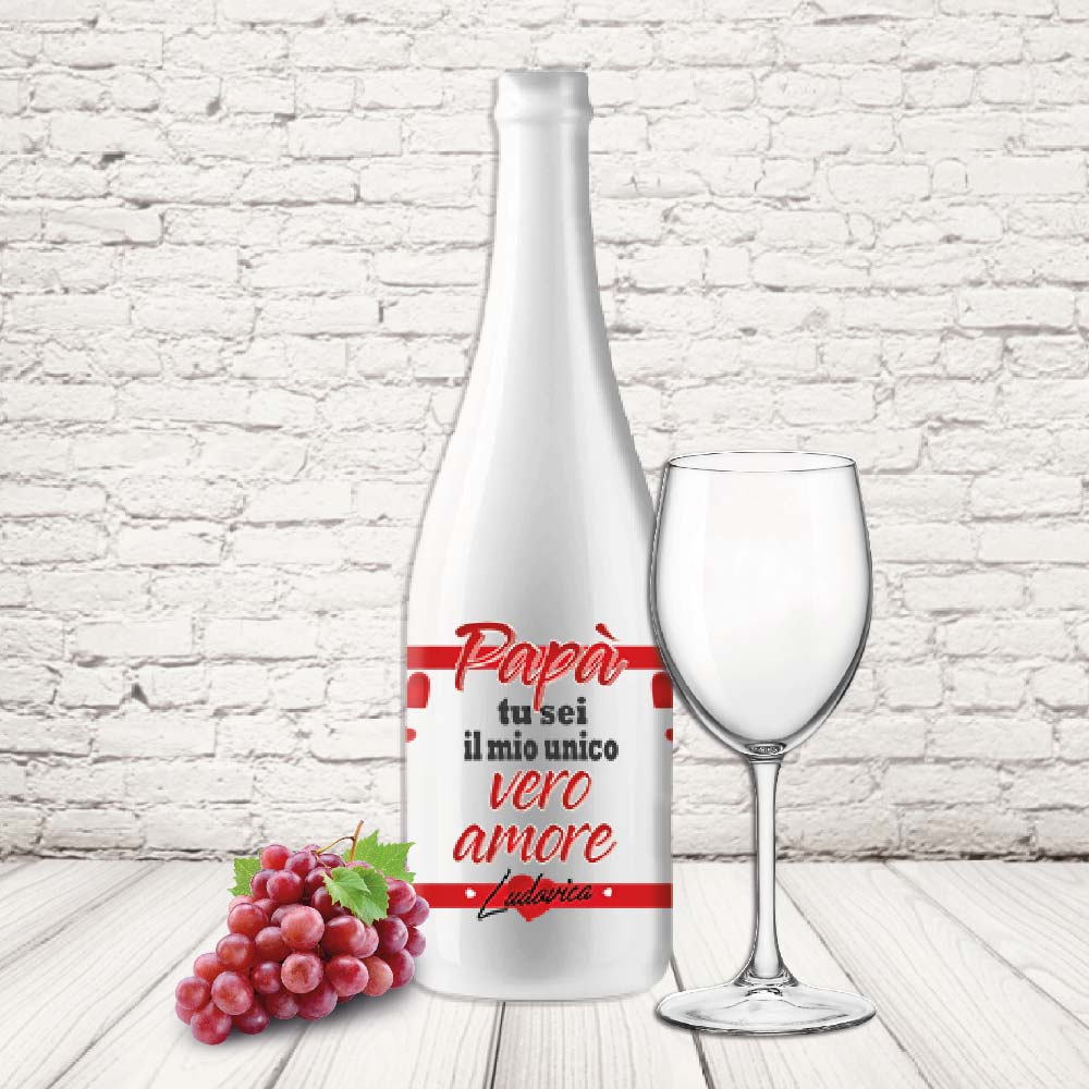 BOTTIGLIA PAPA ''UNICO VERO AMORE''