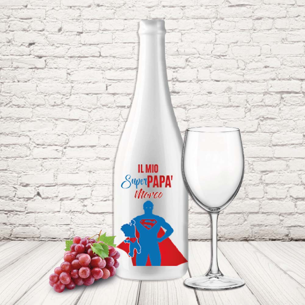 BOTTIGLIA PAPA ''DAD SUPER EROE''