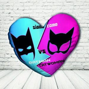 BAT AND CAT CUSCINI CUORE