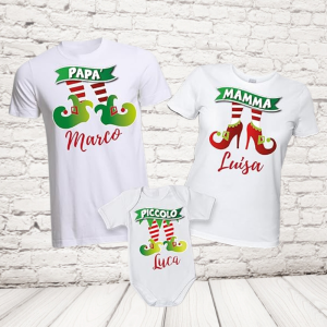 tris t-shirt piedi elfo bianche