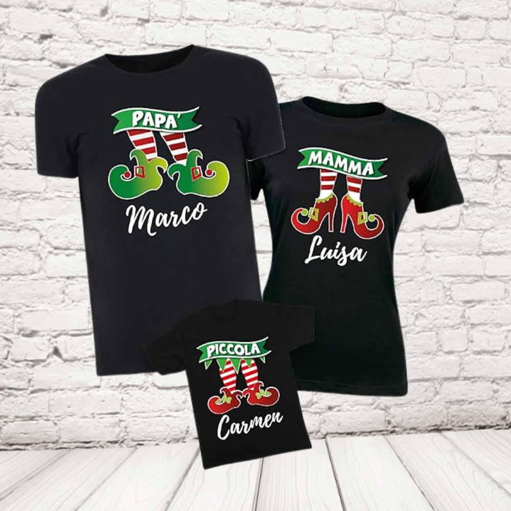 tris t-shirt piedi elfo nere