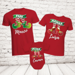 tris t-shirt piedi elfo rosse