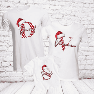 tris t-shirt letter bianche