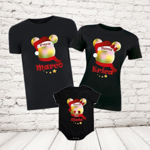 tris t-shirt topolino nere