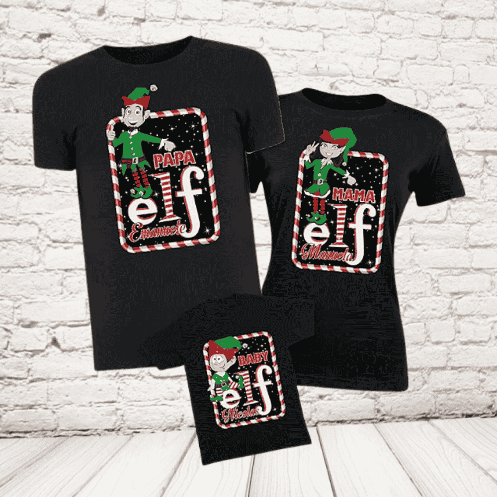 tris t-shirt elf nere