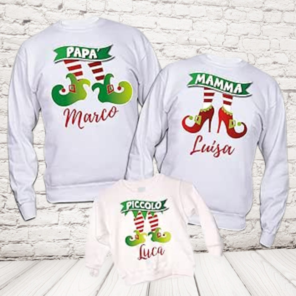 tris felpe ELF PIEDI Bianche