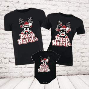 tris t-shirt renne nere