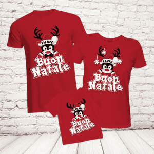 tris t-shirt renne rosse