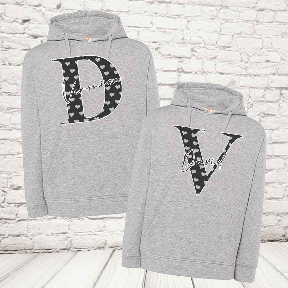 letter love felpe grigie