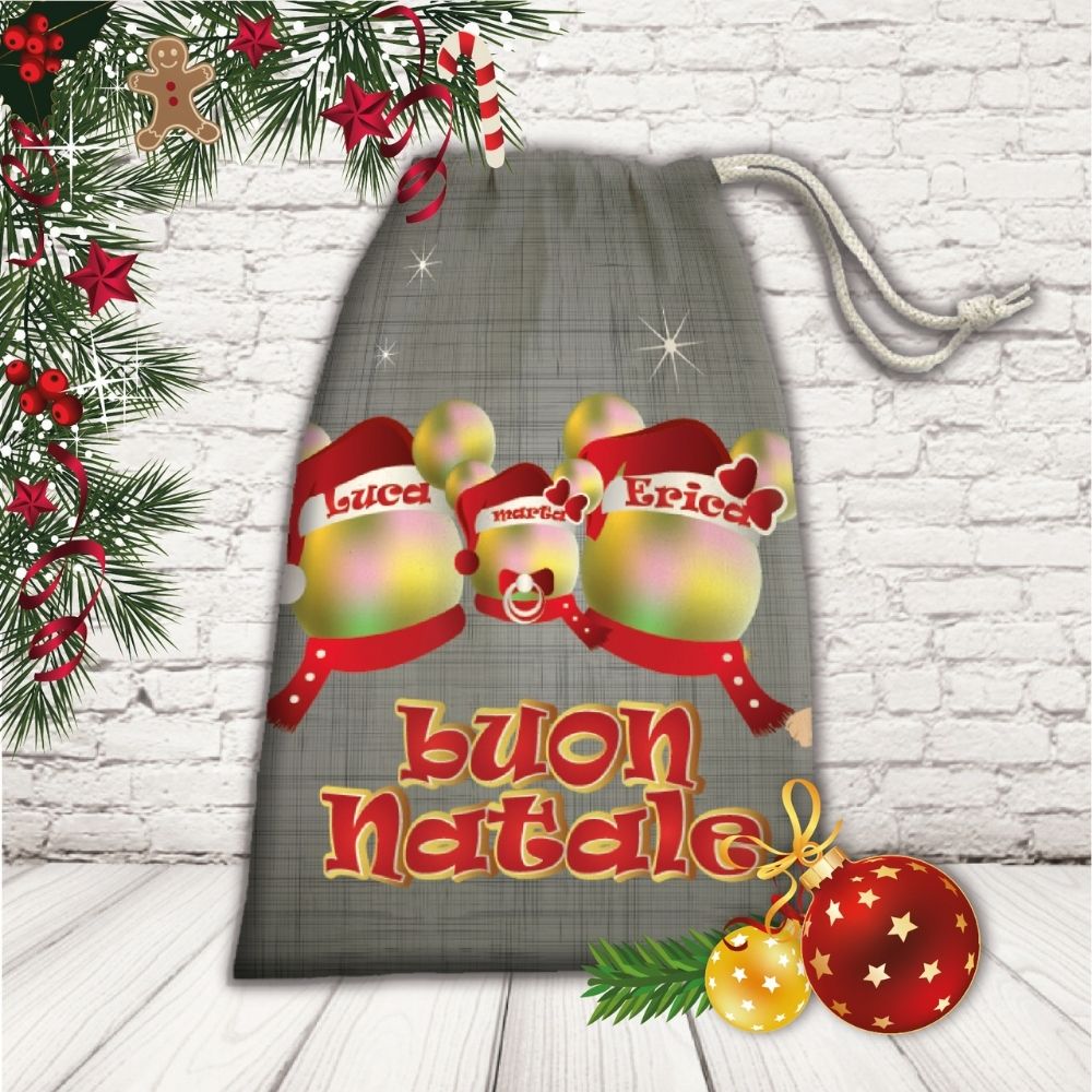 SACCO PORTA REGALI ''TOPINI FAMILY''