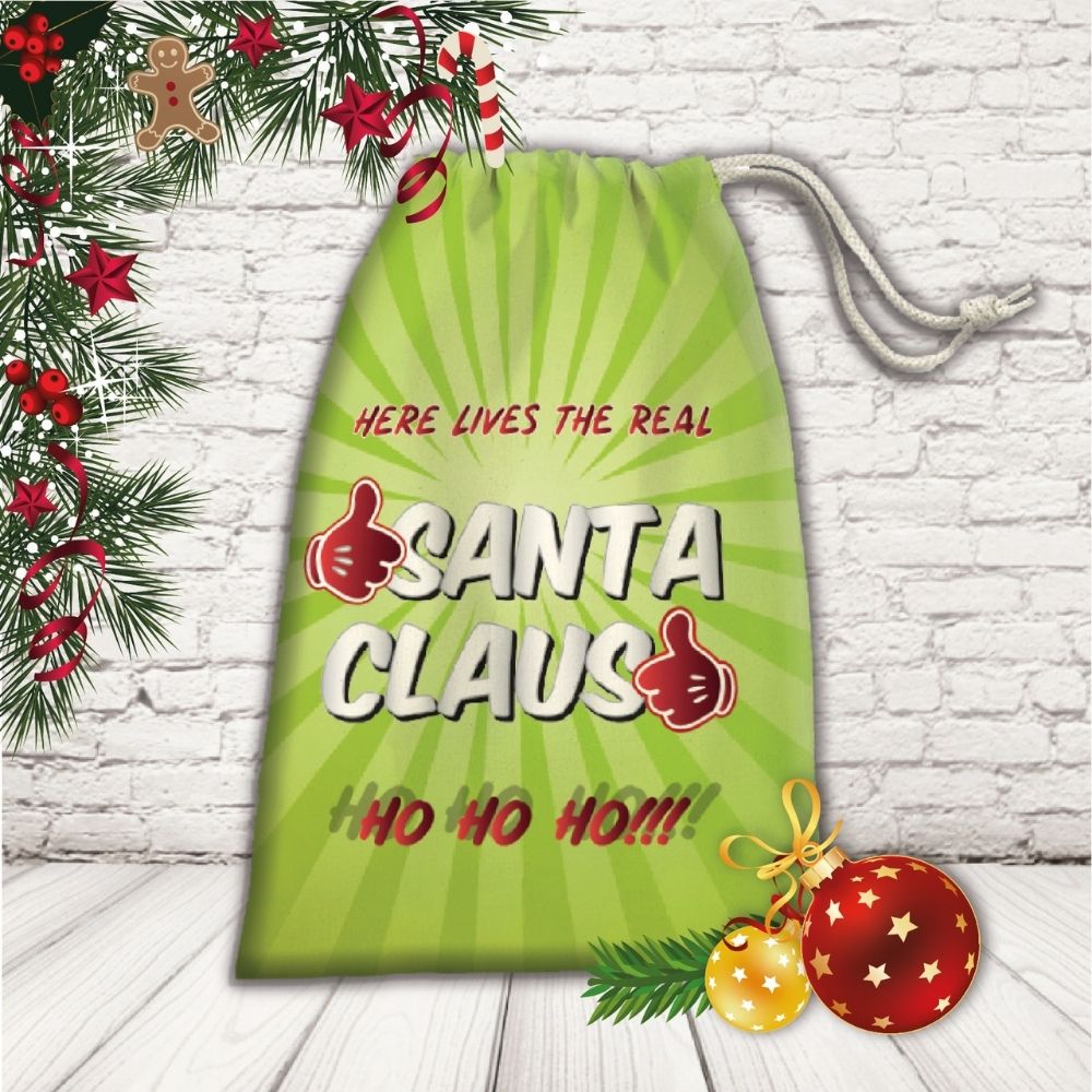SACCO PORTA REGALI ''SANTA CLAUS''