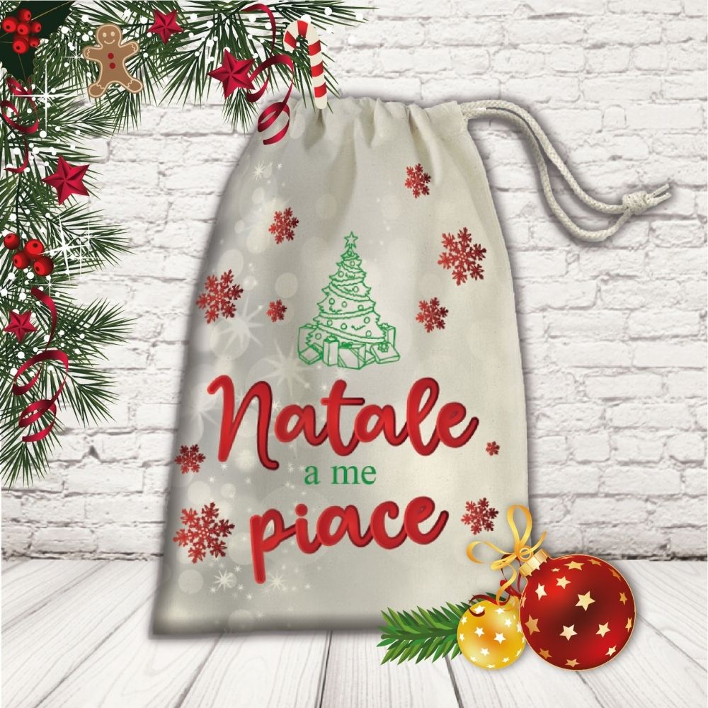 SACCO PORTA REGALI ''NATALE PIACE''