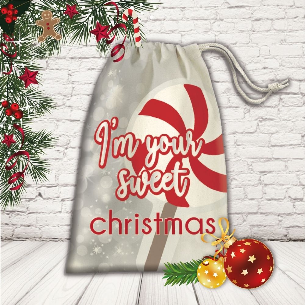 SACCO PORTA REGALI ''SWEET CHRISTMAS''