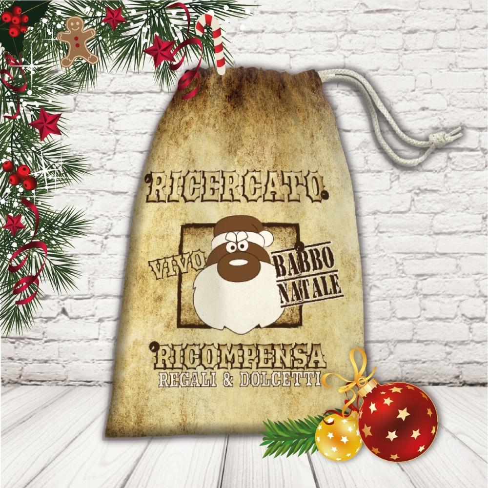 SACCO PORTA REGALI ''BABBO RICERCATO''