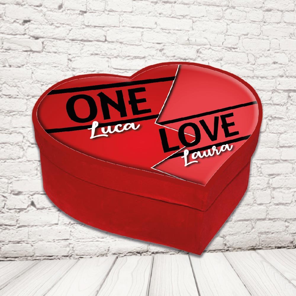 SCATOLA CUORE ''ONE LOVE''
