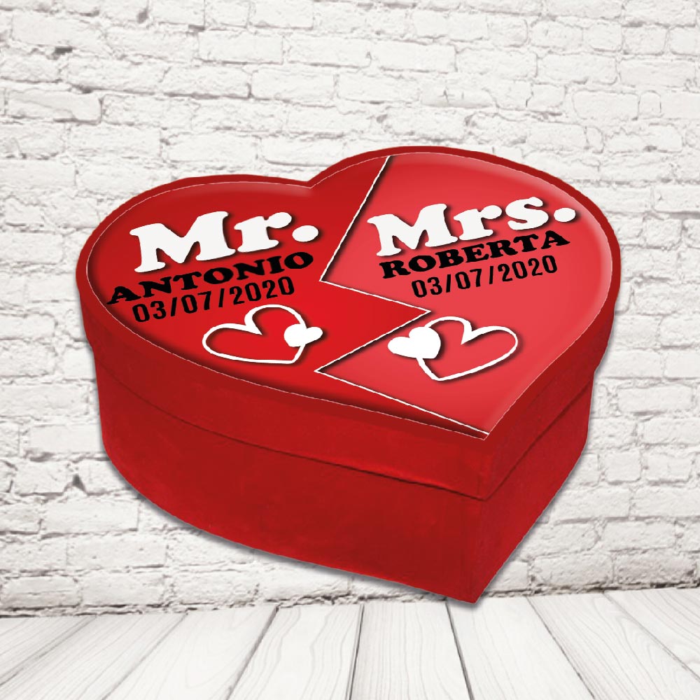 SCATOLA CUORE ''MR AND MRS DATA''