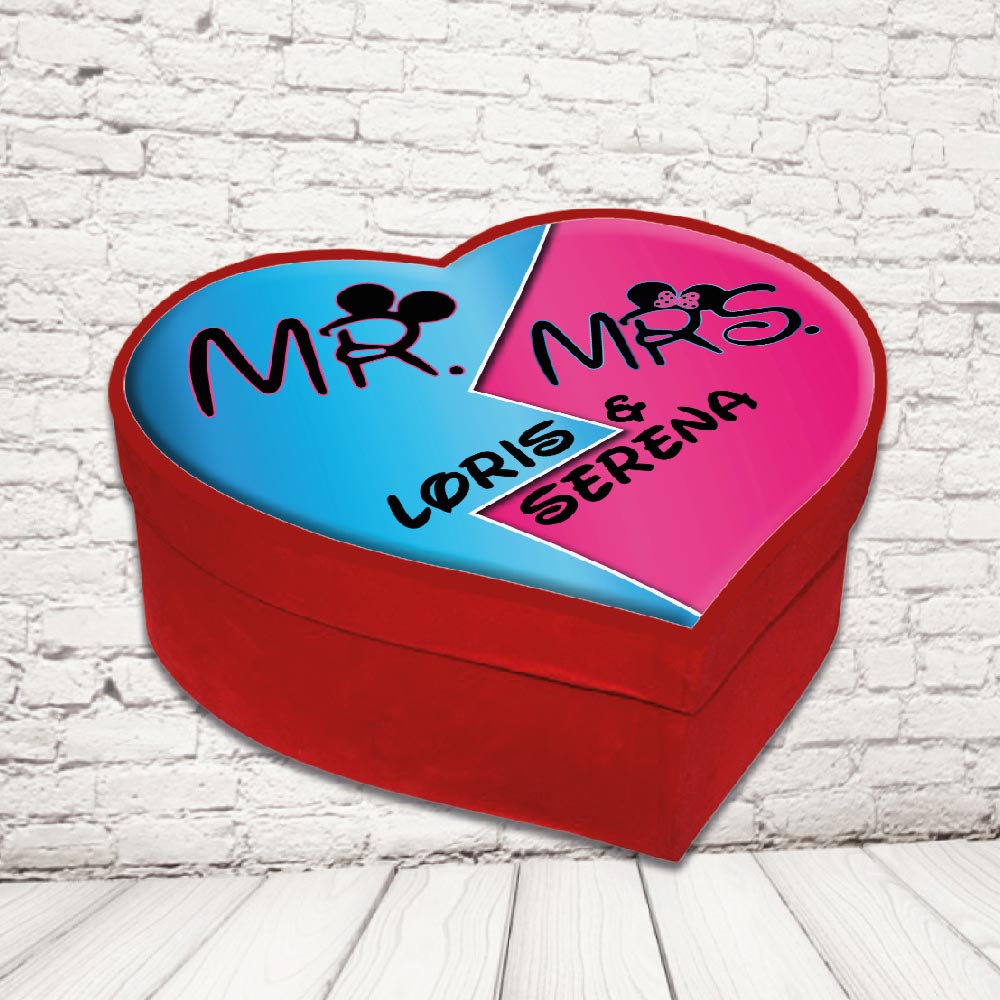 SCATOLA CUORE ''MR AND MRS TOPINI''