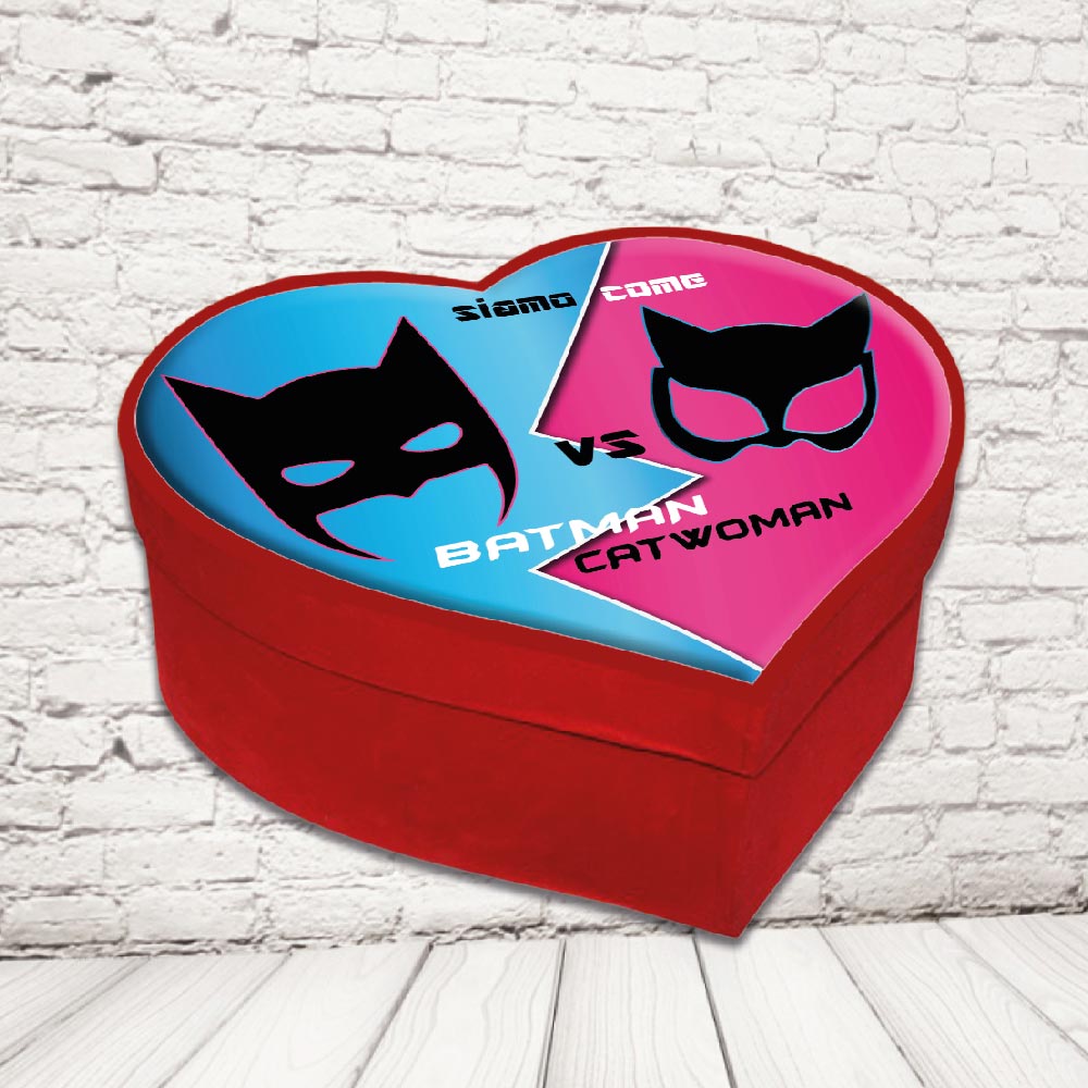 SCATOLA CUORE ''BAT AND CAT''