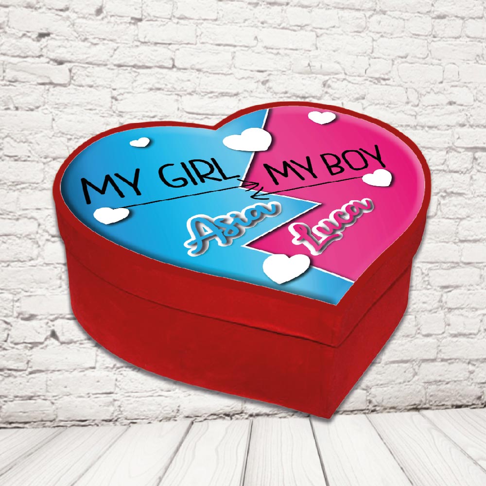 SCATOLA CUORE ''my girl/my boy''