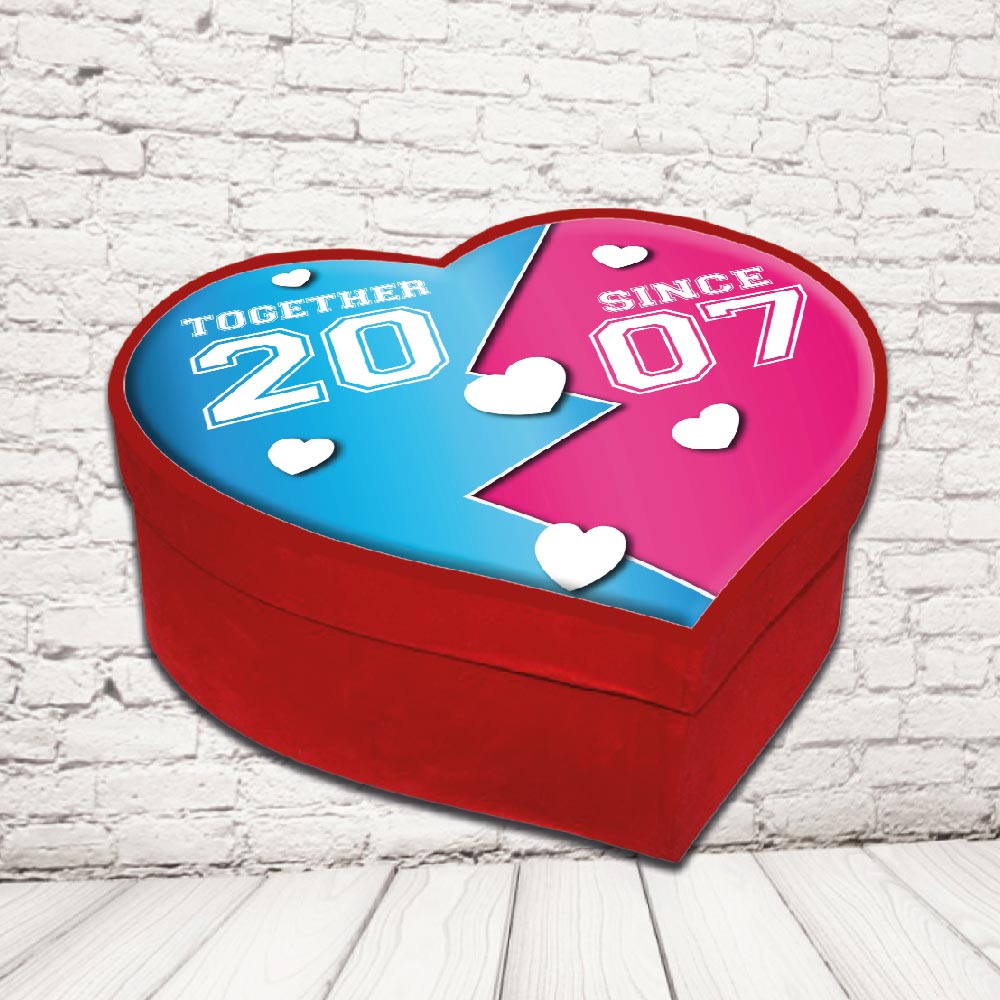 SCATOLA CUORE ''together since''