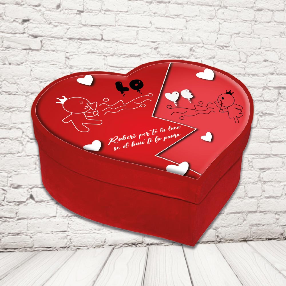 SCATOLA CUORE ''AMORE PALLONCINI''