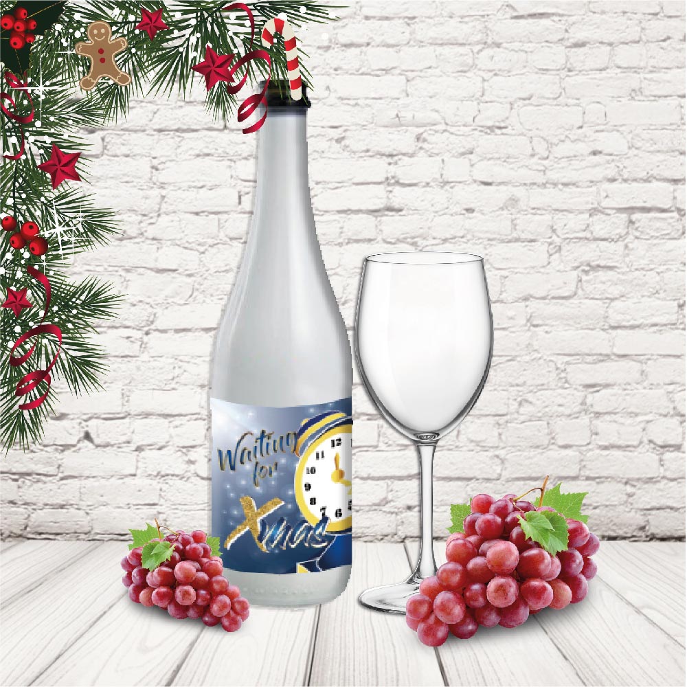 bottiglia 'XMAS TIME BLU''