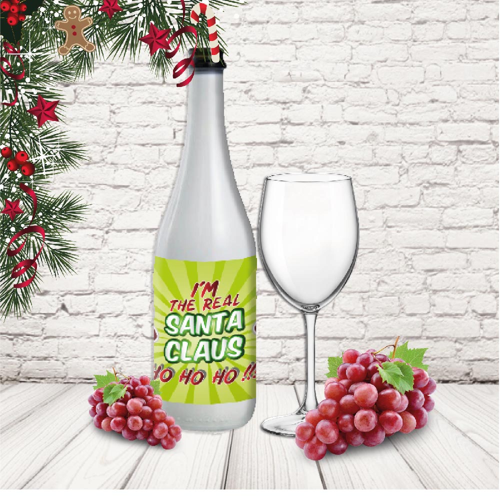 bottiglia vino ''SANTA CLAUS''