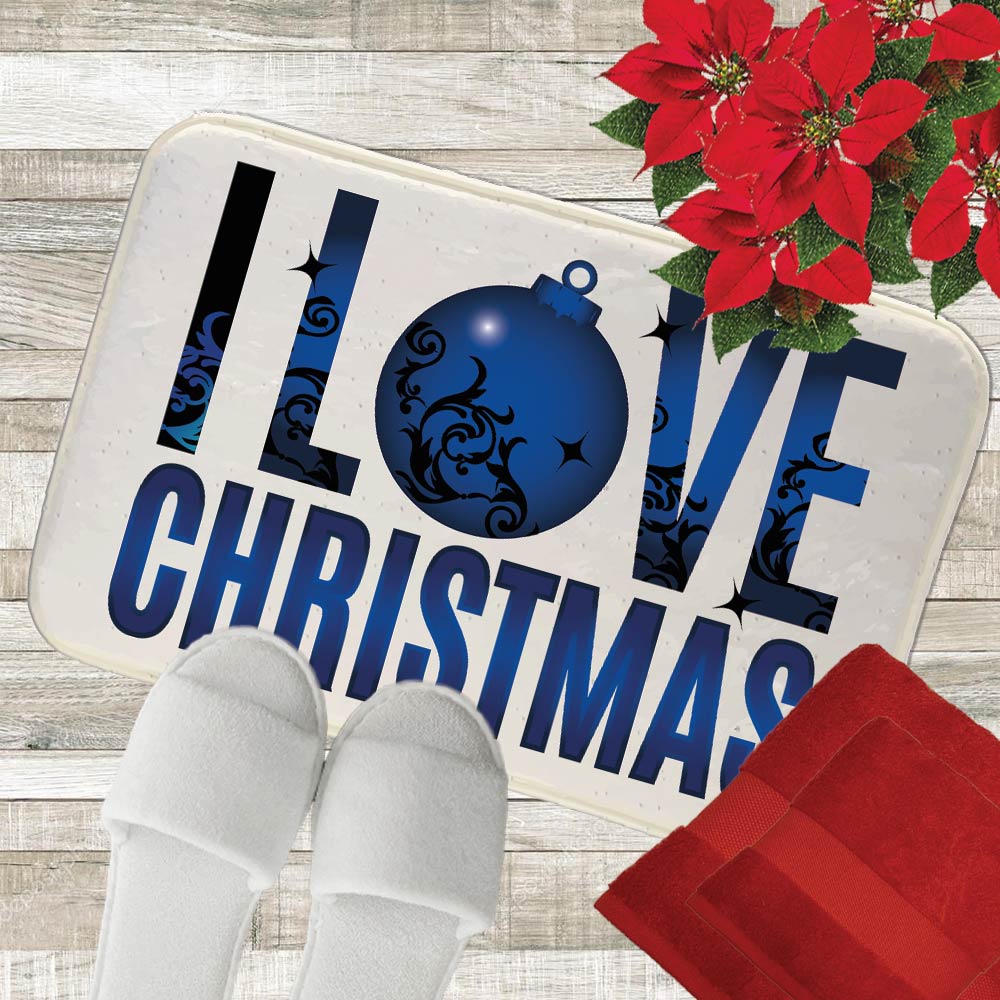 LOVE CHRISTMAS BALL tappeto bagno