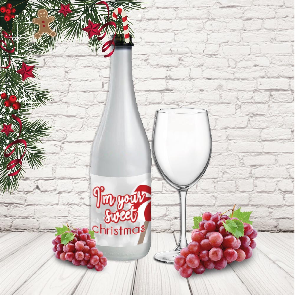 bottiglia vino ''SWEET CHRISTMAS''