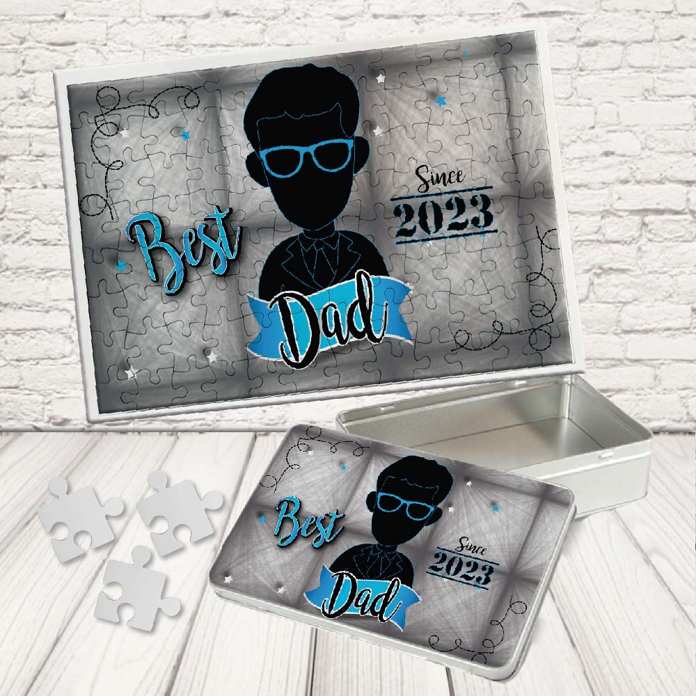 KIT PUZZLE ''BEST DAD OCCHIALI BLU''