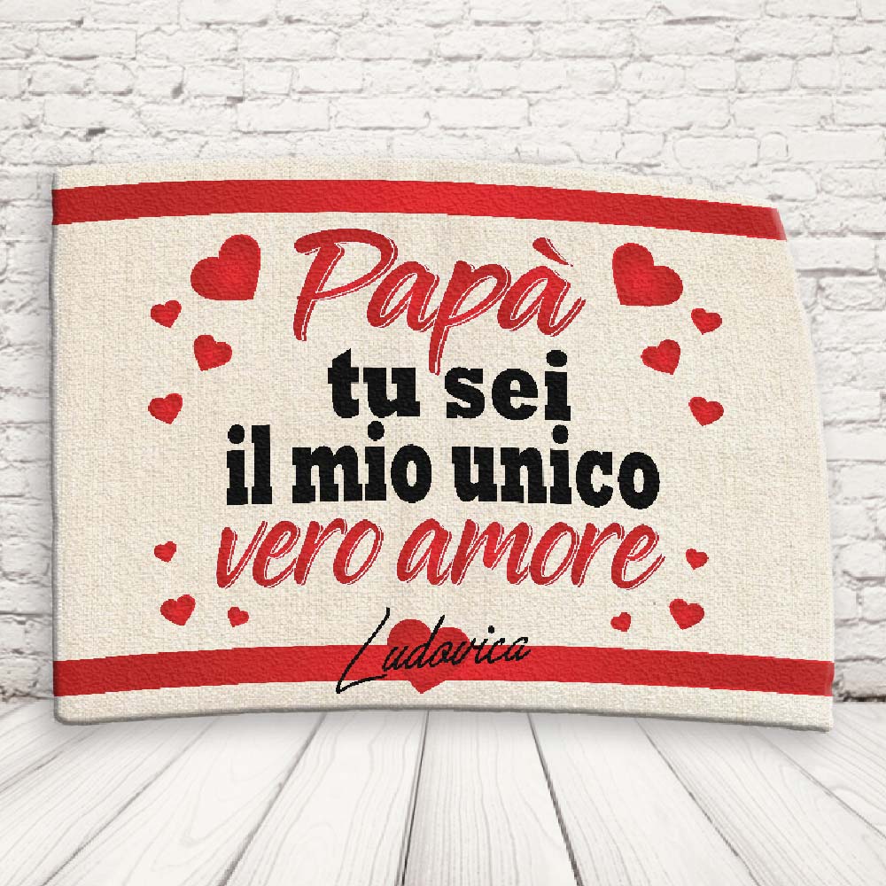 tovaglietta ''UNICO VERO AMORE''