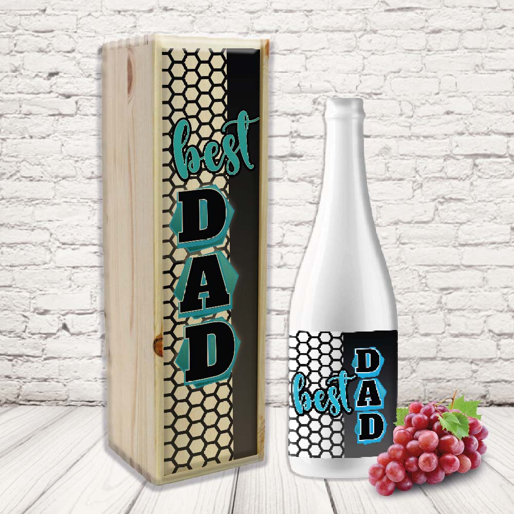 KIT VINO ''BEST DAD BLUE''