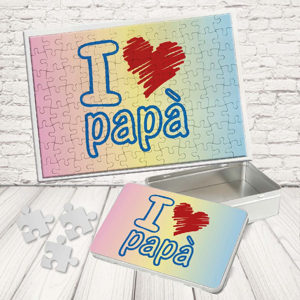 KIT PUZZLE ''DAD LOVE CUORE''