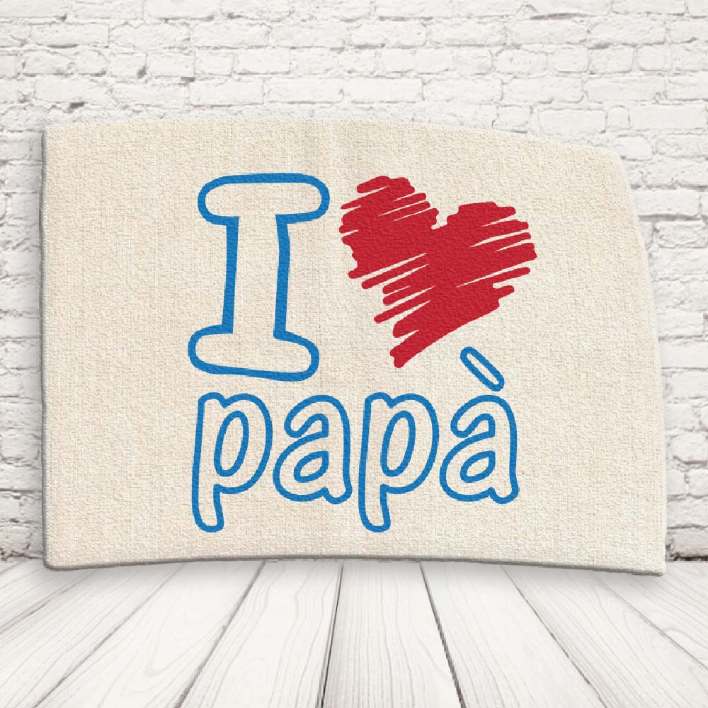 tovaglietta ''love dad cuore''