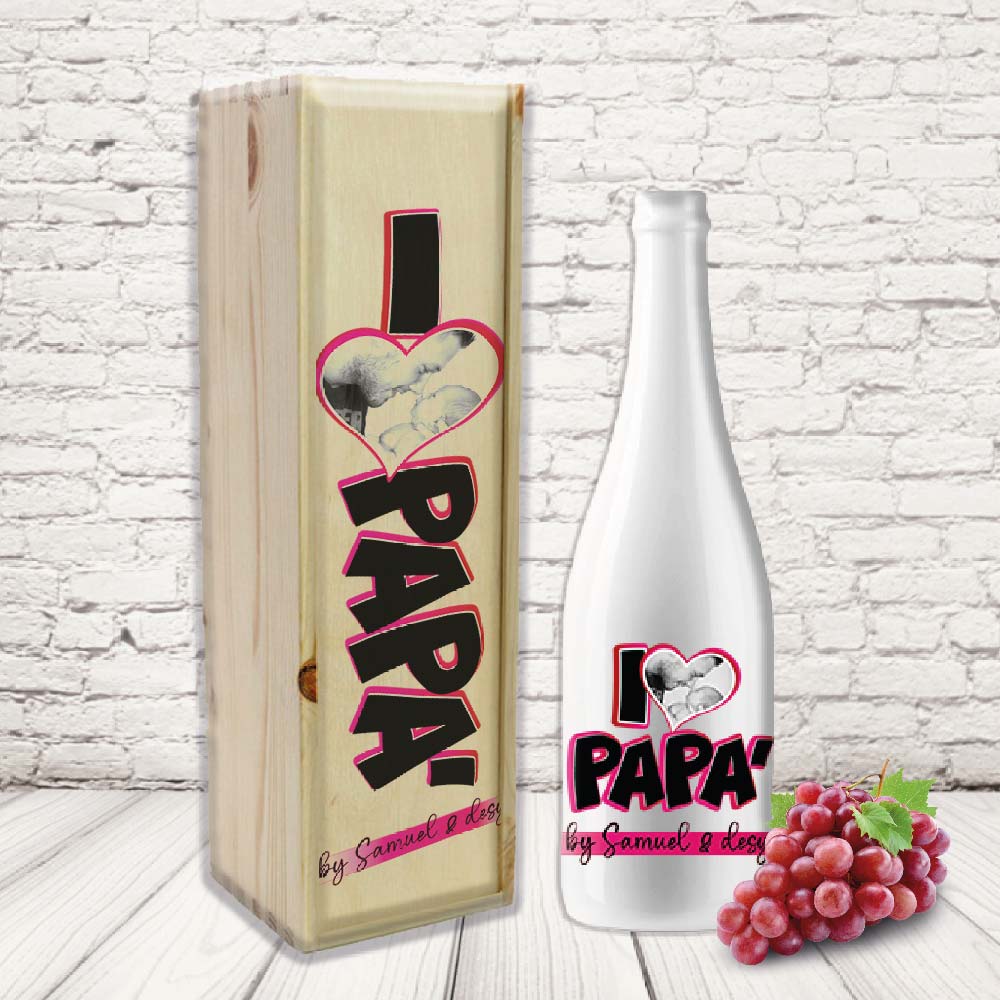 KIT VINO ''LOVE DAD ROSA''