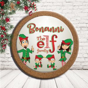 SOTTO PENTOLA ''elf in family'' cerchio