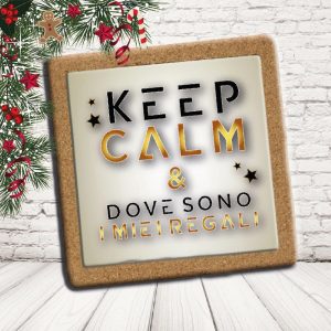 SOTTO PENTOLA ''KEEP CALM '' QUADRATO