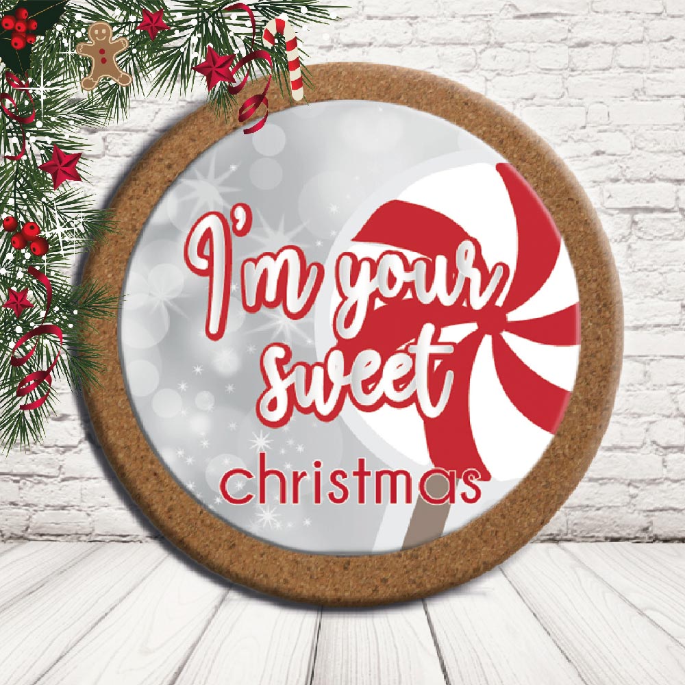 SOTTO PENTOLA ''SWEET CHRISTMAS'' CERCHIO