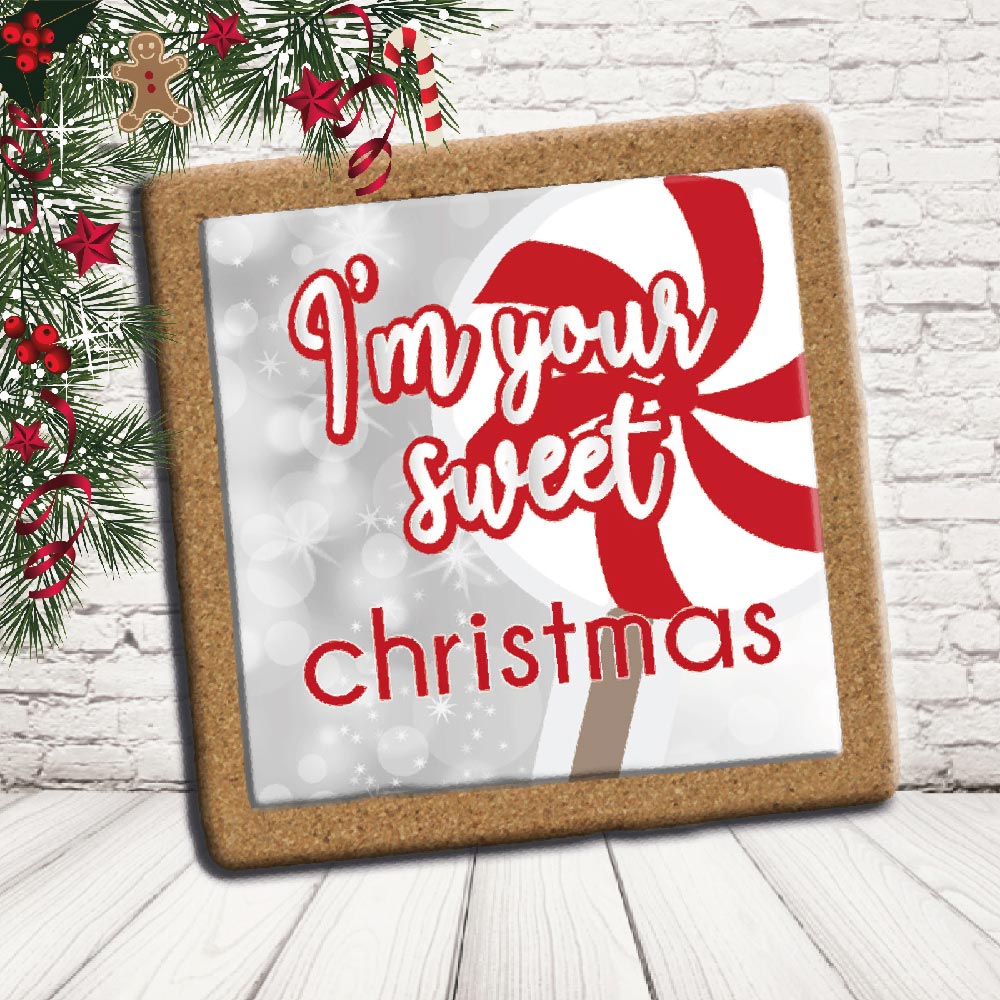 SOTTO PENTOLA ''SWEET CHRISTMAS'' QUADRATO