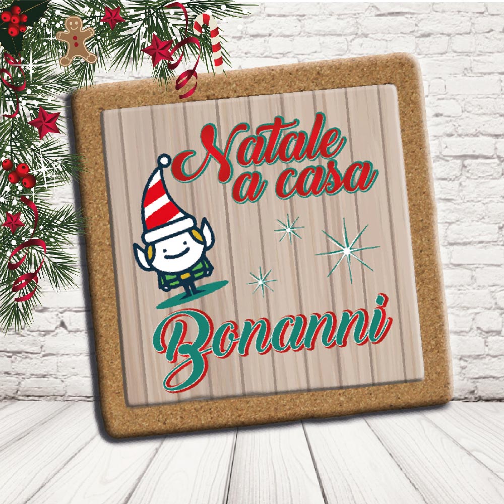 SOTTO PENTOLA ''ELF CARTOON'' QUADRATO