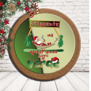 SOTTO PENTOLA ''NATALE AL VERDE'' CERCHIO