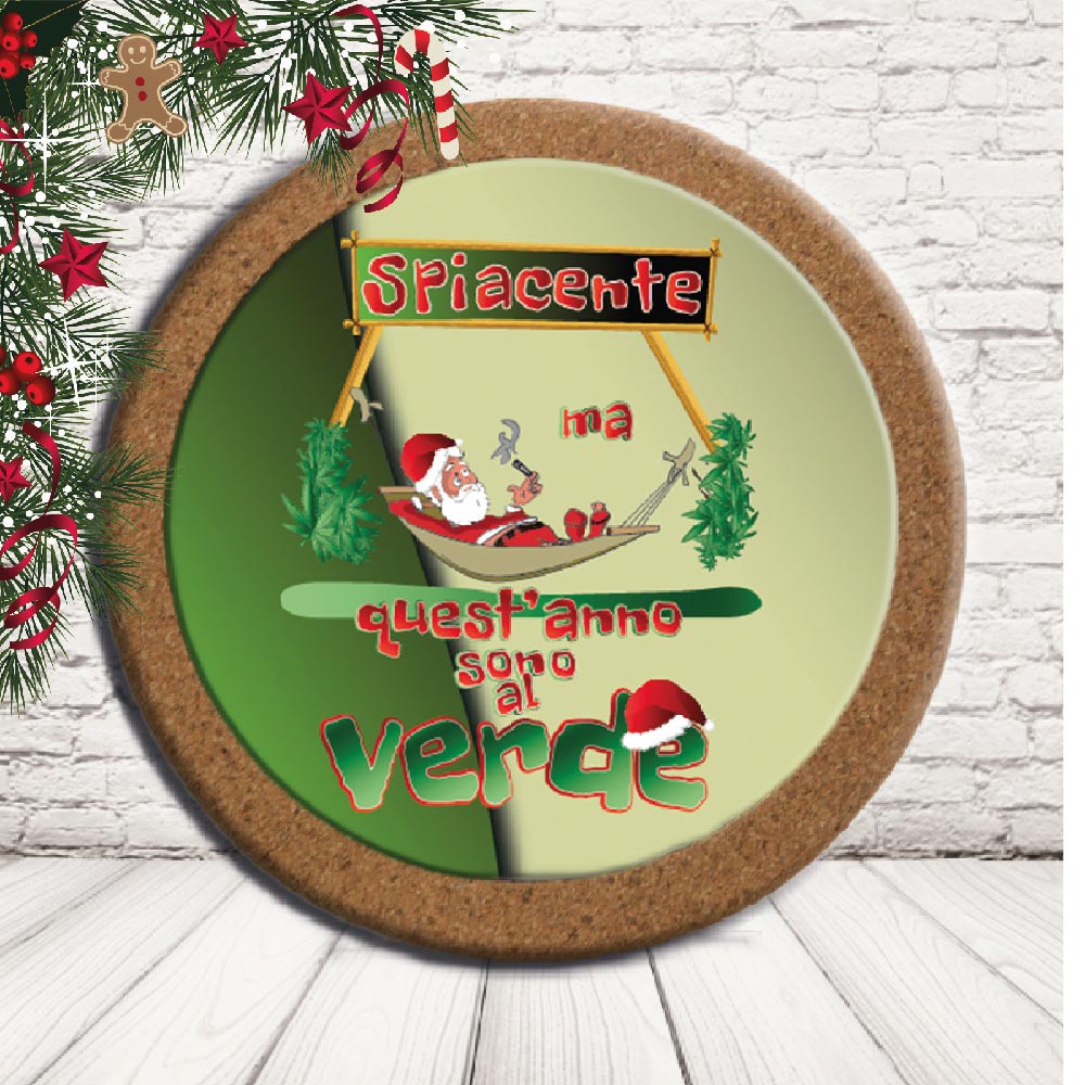 SOTTO PENTOLA ''NATALE AL VERDE'' CERCHIO