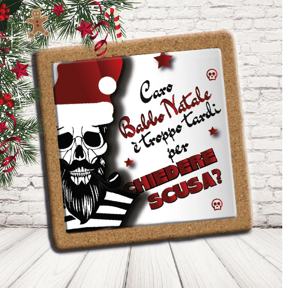 SOTTO PENTOLA ''SCHELETRO BABBO ' QUADRATO